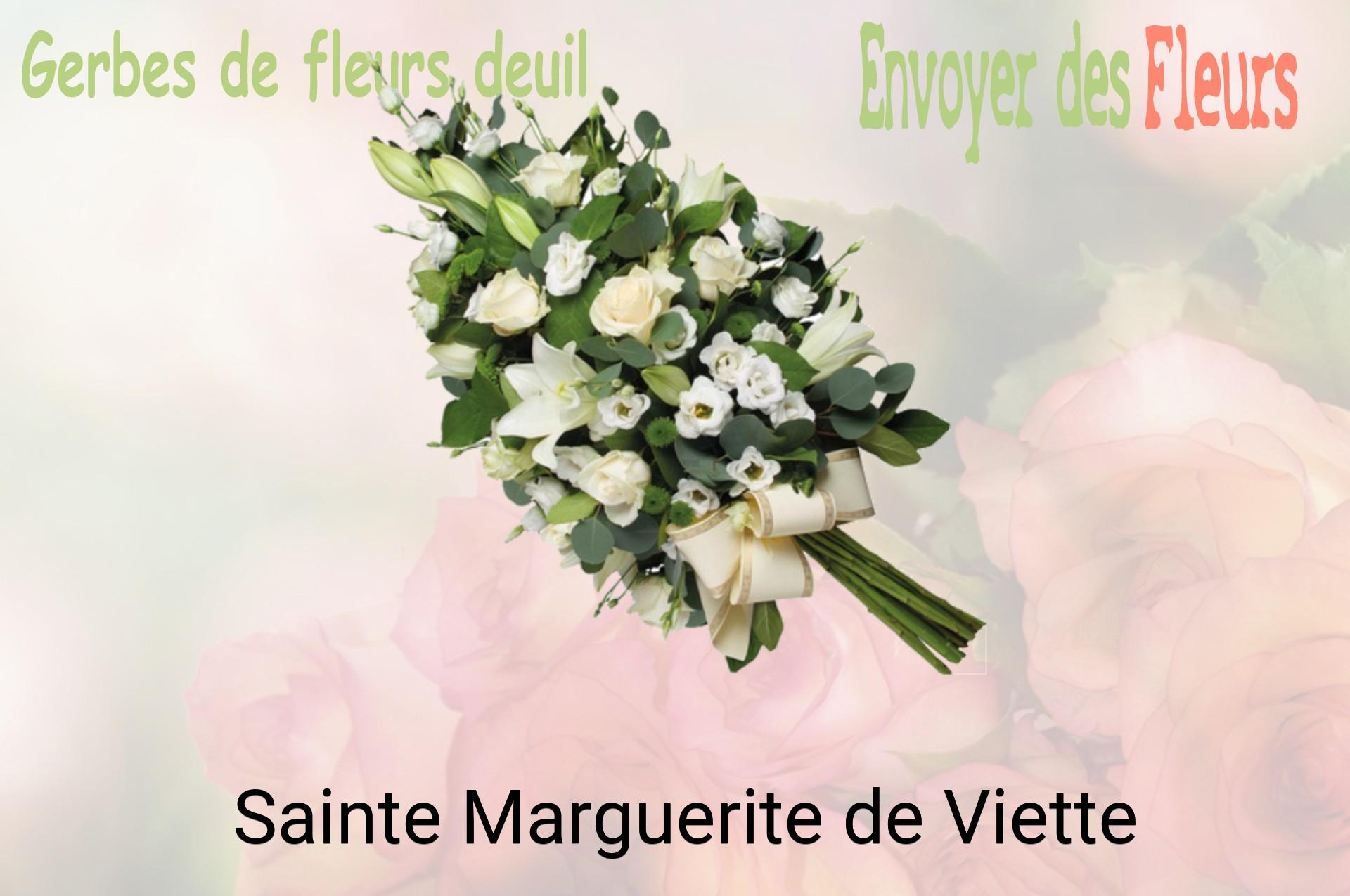 Gerbe de fleurs de deuil livrée à Sainte-Marguerite-de-Viette
